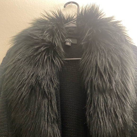 BCX Trendy faux fur cardigan - Picture 1 of 3